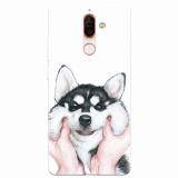 Husa silicon pentru Nokia 7 Plus, Cute Dog 1.