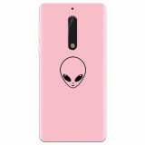 Husa silicon pentru Nokia 5, Pink Alien