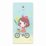 Husa silicon pentru Nokia 3, Girl And Bike