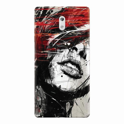 Husa silicon pentru Nokia 3, Byroglyphics Woman Drawing foto