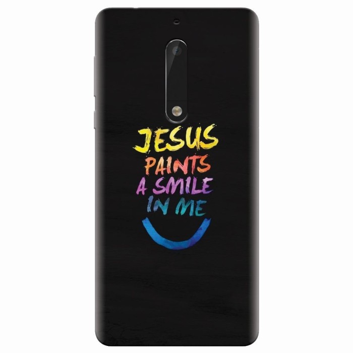 Husa silicon pentru Nokia 5, Jesus Paints A Smile In Me