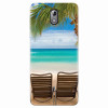 Husa silicon pentru Nokia 3.1, Beach Chairs Palm Tree Seaside