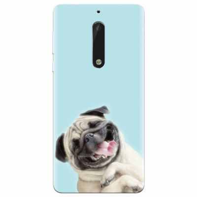 Husa silicon pentru Nokia 5, Happy Dog foto