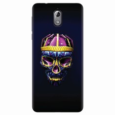 Husa silicon pentru Nokia 3.1, Colorfull Skull