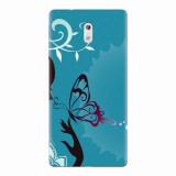 Husa silicon pentru Nokia 3, Blue Butterfly