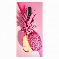Husa silicon pentru Nokia 6, Pink Pineapple