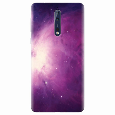 Husa silicon pentru Nokia 8, Purple Supernova Nebula Explosion foto