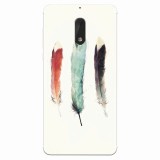 Husa silicon pentru Nokia 6, Three Feathers