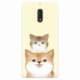 Husa silicon pentru Nokia 6, Two Cat