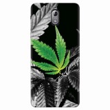 Husa silicon pentru Nokia 3.1, Trippy Pot Leaf Green