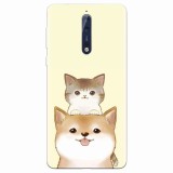 Husa silicon pentru Nokia 8, Two Cat