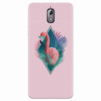 Husa silicon pentru Nokia 3.1, Flamingo With Sunglass foto