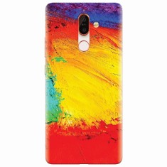 Husa silicon pentru Nokia 7 Plus, Colorful Dry Paint Strokes Texture foto