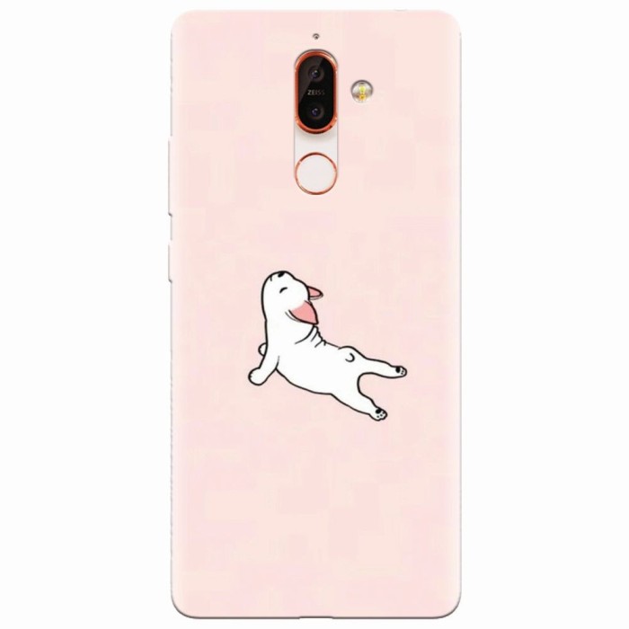 Husa silicon pentru Nokia 7 Plus, Cute Dog Streching