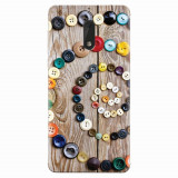 Husa silicon pentru Nokia 6, Colorful Buttons Spiral Wood Deck