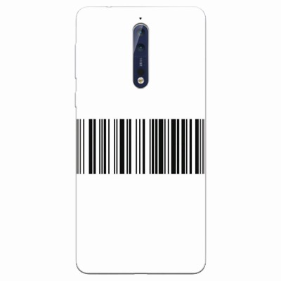 Husa silicon pentru Nokia 8, Bar Code foto