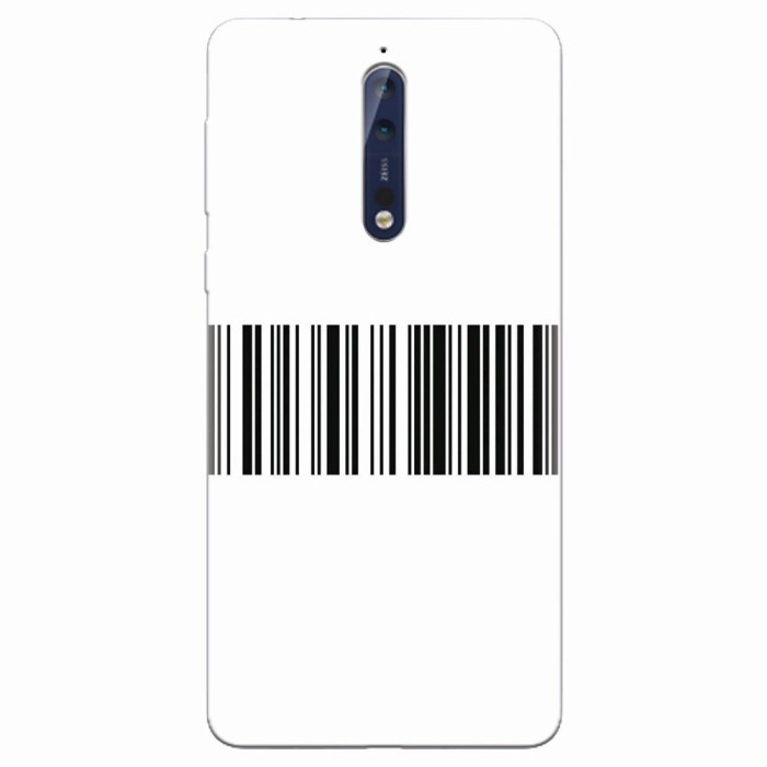 Husa silicon pentru Nokia 8, Bar Code