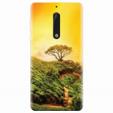 Husa silicon pentru Nokia 5, Hill Top Tree Golden Light