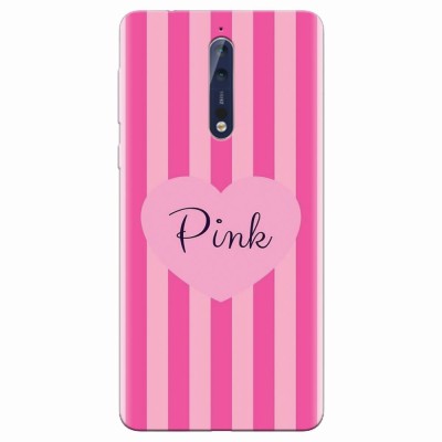 Husa silicon pentru Nokia 8, Pink foto