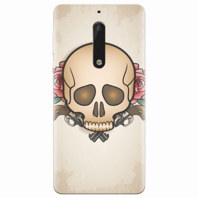 Husa silicon pentru Nokia 5, Skulls And Roses foto