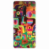 Husa silicon pentru Nokia 5, Abstract Colorful Shapes