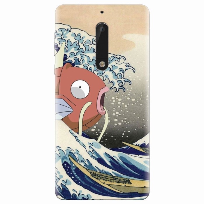 Husa silicon pentru Nokia 5, Great Wave Fish