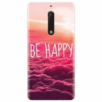 Husa silicon pentru Nokia 5, Be Happy Puffy Clouds foto
