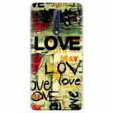 Husa silicon pentru Nokia 8, Love Artwork