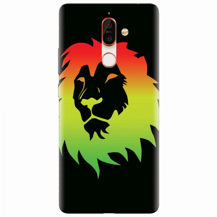 Husa silicon pentru Nokia 7 Plus, Rasta Color Lion