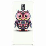 Husa silicon pentru Nokia 3.1, Colorful Owl Illustration