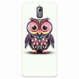Husa silicon pentru Nokia 3.1, Colorful Owl Illustration