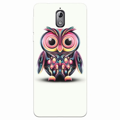 Husa silicon pentru Nokia 3.1, Colorful Owl Illustration foto