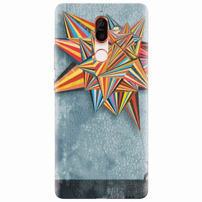Husa silicon pentru Nokia 7 Plus, Abstract Colorful Balloon Triangles