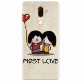 Husa silicon pentru Nokia 7 Plus, First Love Great Lock Screen
