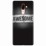 Husa silicon pentru Nokia 7 Plus, Awesome Label Dark