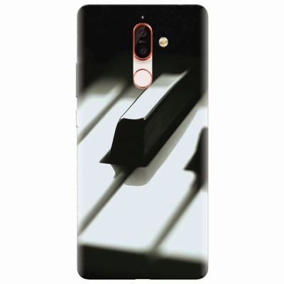 Husa silicon pentru Nokia 7 Plus, Piano Key Close Up Macro foto