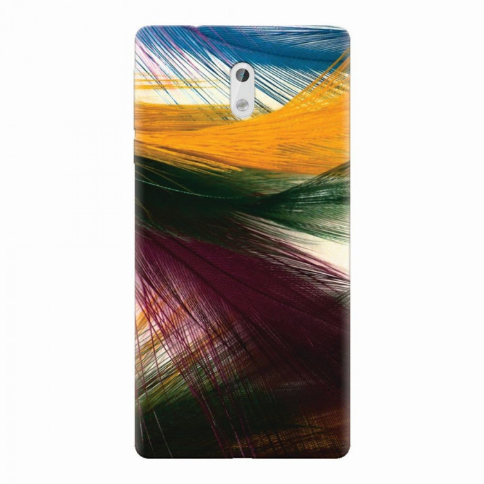 Husa silicon pentru Nokia 3, Colorful Peacock Feathers