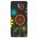 Husa silicon pentru Nokia 3.1, Colorful Spring Birds Flowers Vectors