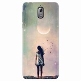Husa silicon pentru Nokia 3.1, Alone Woman Cgi Hd K