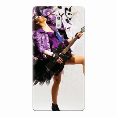 Husa silicon pentru Nokia 3, Rock Music Girl foto