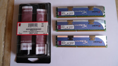 KIT RAM DDR3 KINGSTON Hyper-X Blue 6GB-1600 CL9 1.65V 3 x 2GB KHX1600C9D3K3/6GX foto