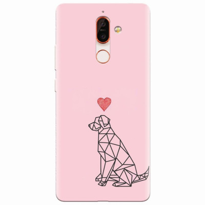 Husa silicon pentru Nokia 7 Plus, Love Dog foto