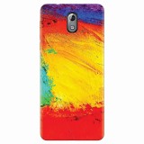 Husa silicon pentru Nokia 3.1, Colorful Dry Paint Strokes Texture