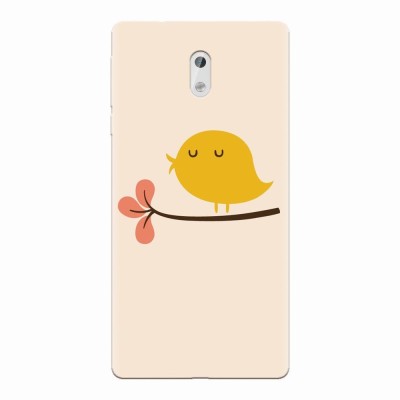 Husa silicon pentru Nokia 3, Flat Minimal Cute Bird Illustration foto