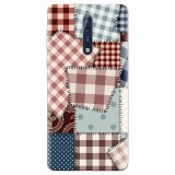 Husa silicon pentru Nokia 8, Patchwork Vector