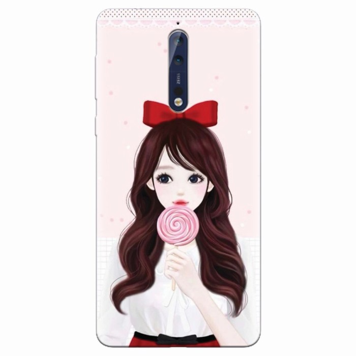 Husa silicon pentru Nokia 8, Girly 001