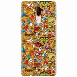 Husa silicon pentru Nokia 7 Plus, Colorful Sticker Illustrations