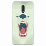 Husa silicon pentru Nokia 6, Fierce Polar Bear Winter