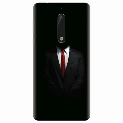 Husa silicon pentru Nokia 5, Mystery Man In Suit foto