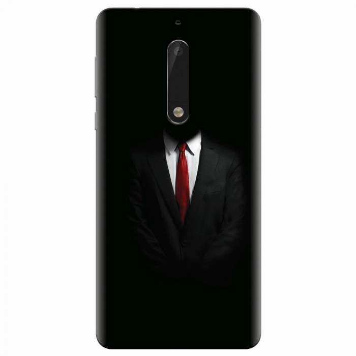Husa silicon pentru Nokia 5, Mystery Man In Suit